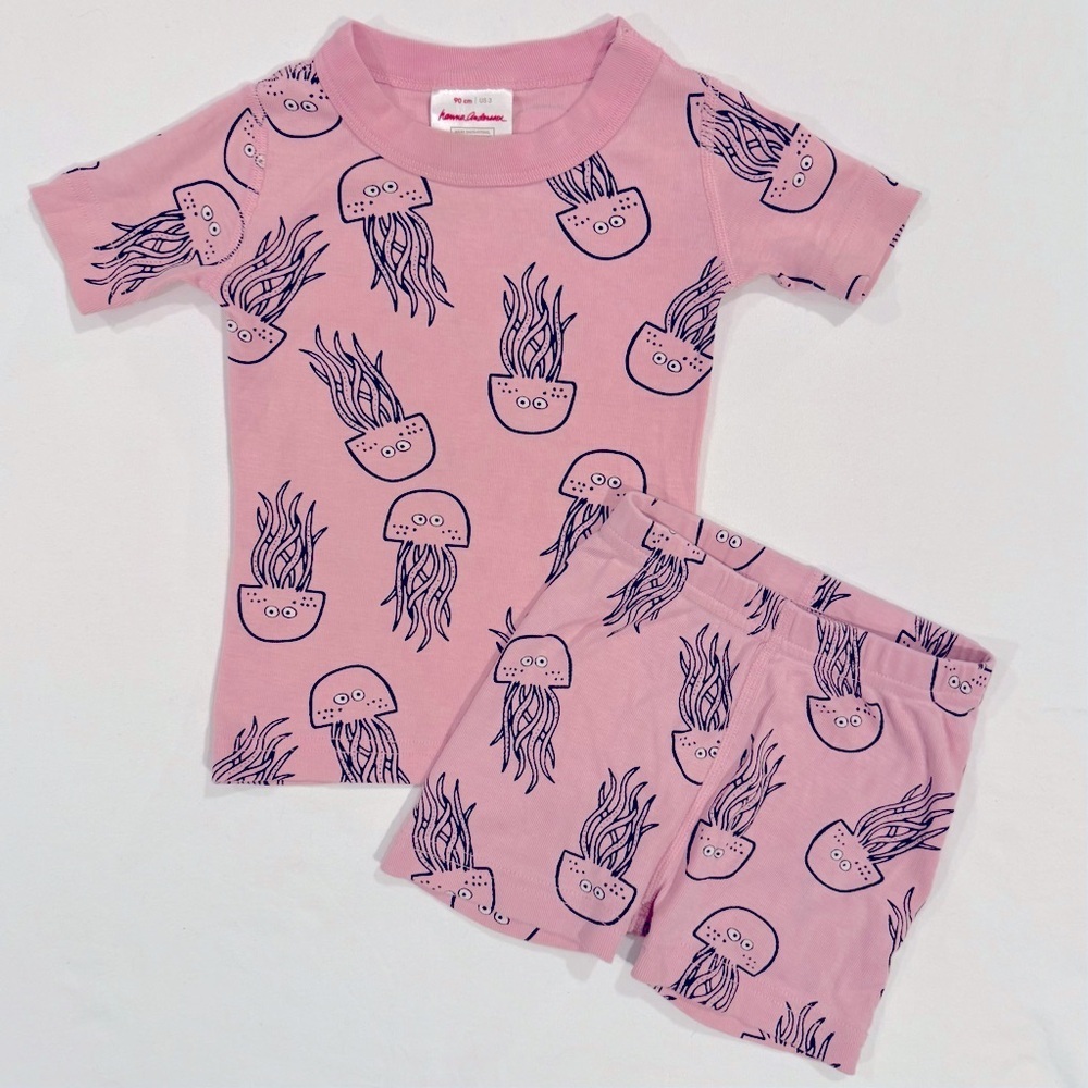 Hanna Andersson Short Johns Boys 3T 90 cm Girls Jellyfish Jam Pajamas Organic